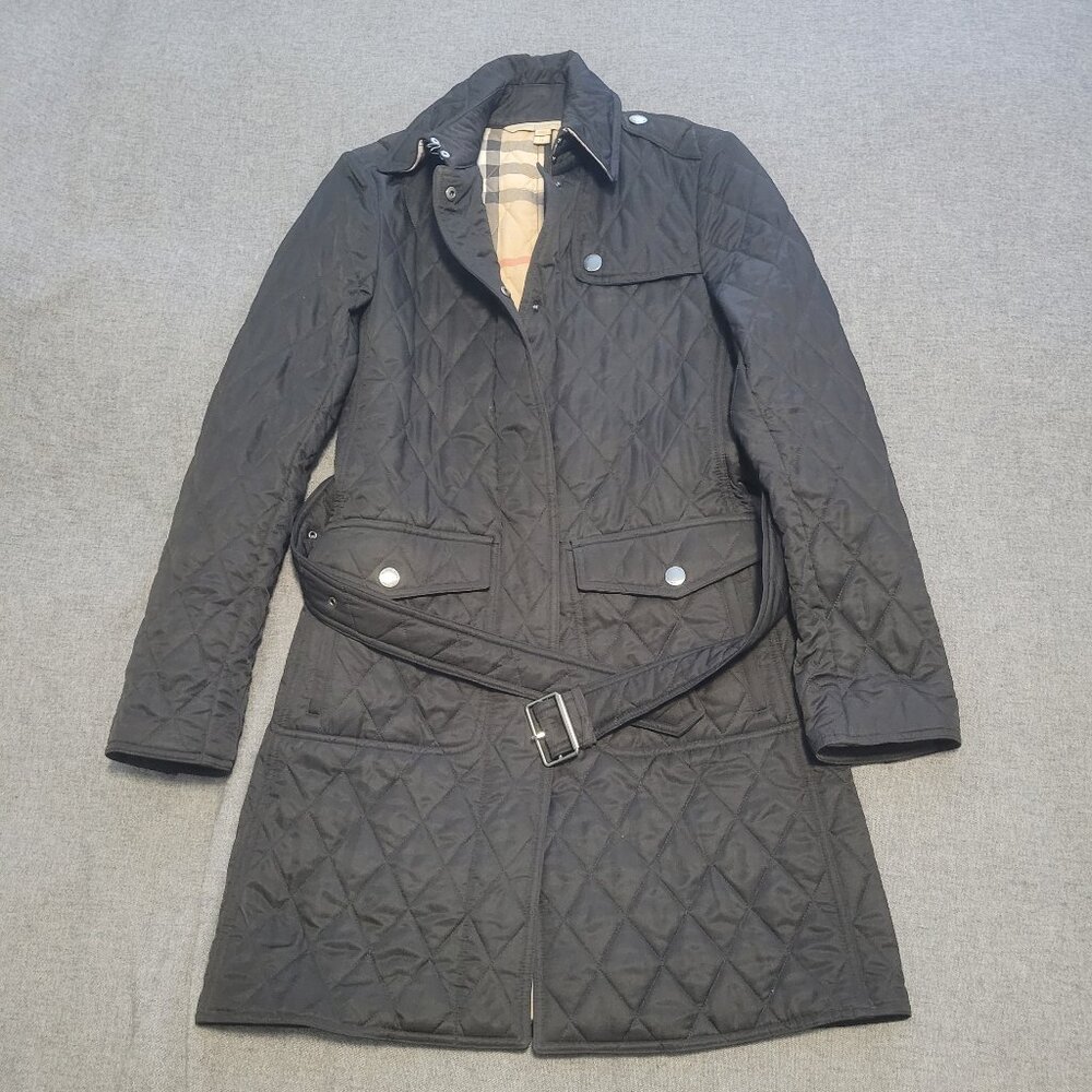 Women's Burberry Quilted Long Trench Coat
